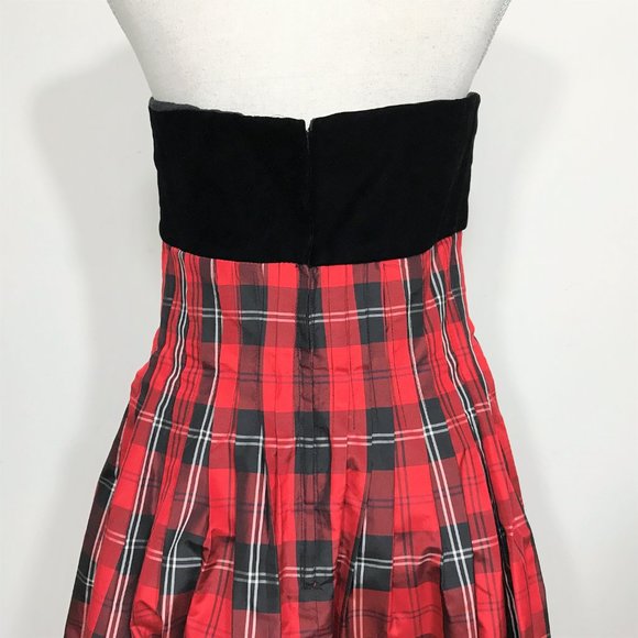 Vintage Albert Nipon Dress Black Red - Picture 7 of 16